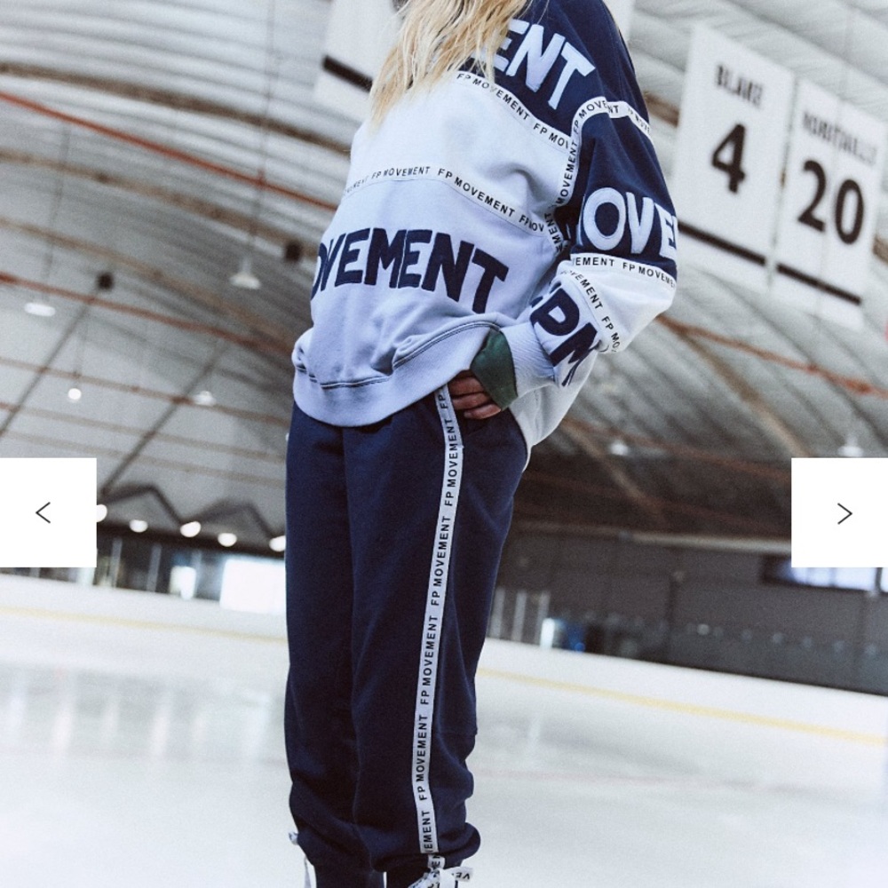 Blue and White Movement Sweatshirt and Pants Set